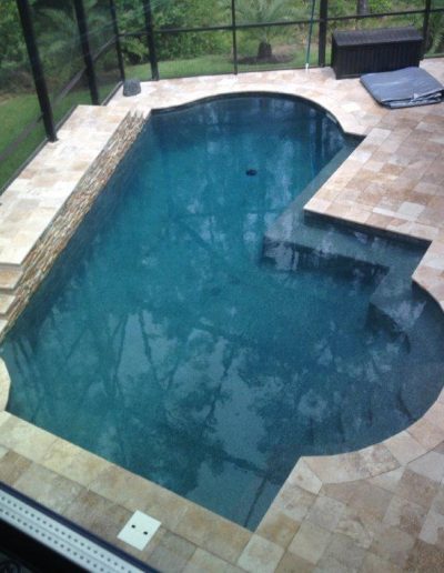 unique pool deck created by Walker Footings